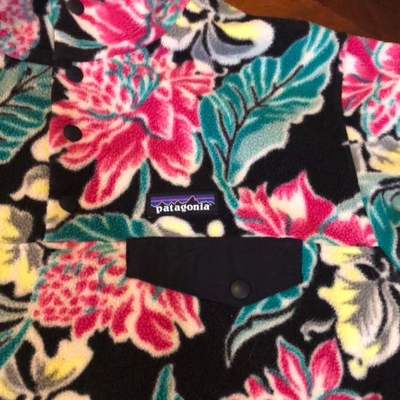 Patagonia Synchilla Snap T Pullover Fleece Manoa Floral Hawaiian Medium - Picture 2 of 5